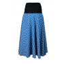 Flamenco Skirt - Practice Skirt - Blue with Polka Dots - TANGOS 09